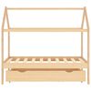 vidaXL Kinderbedframe met lade massief grenenhout 80x160 cm