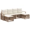 vidaXL Tuinbankenset 6 pcs Beige poly rattan