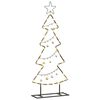 vidaXL Metalen kerstboom met standaard Zwart 90 cm Staal