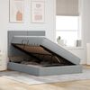 vidaXL Opslag bed met matras Lichtgrijs 140 x 190 cm Polyester
