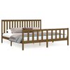 vidaXL Bedframe met hoofdbord massief hout honingbruin 180x200 cm