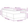 vidaXL Boxspringbed Lichtgrijs en wit. 100 x 200 cm Katoen Stof
