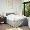 vidaXL Boxspring met matras stof lichtgrijs 120x200 cm