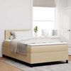 vidaXL Boxspringbed Lichtgrijs en wit. 120 x 190 cm Katoen Stof