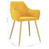 vidaXL Eetkamerstoelen 4 st fluweel geel