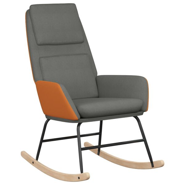 vidaXL Schommelstoel stof lichtgrijs