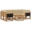 vidaXL Buiten bankenset 5 st Naturel Massief Acaciahout en Polyester