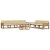 vidaXL Buiten bankenset met kussen 8 pcs Natuurlijk en Beige