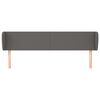vidaXL Hoofdbord met randen 163x23x78/88 cm kunstleer grijs