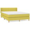 vidaXL Boxspring met matras stof groen 140x200 cm