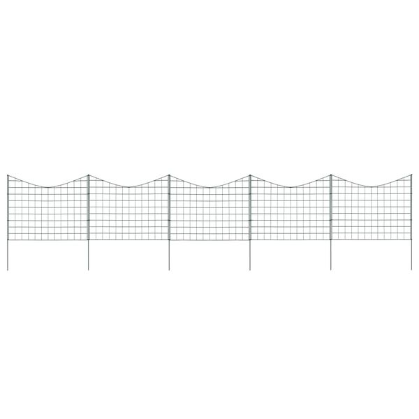 vidaXL Schuttingset hol gebogen 77,5x64 cm groen