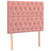 vidaXL Boxspring met matras fluweel roze 90x190 cm