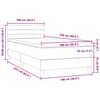 vidaXL Boxspring met matras fluweel lichtgrijs 100x220 cm