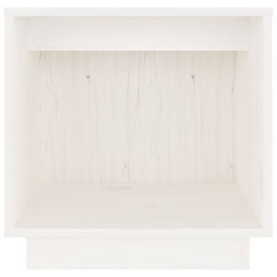 vidaXL Nachtkastje 40x30x40 cm massief grenenhout wit