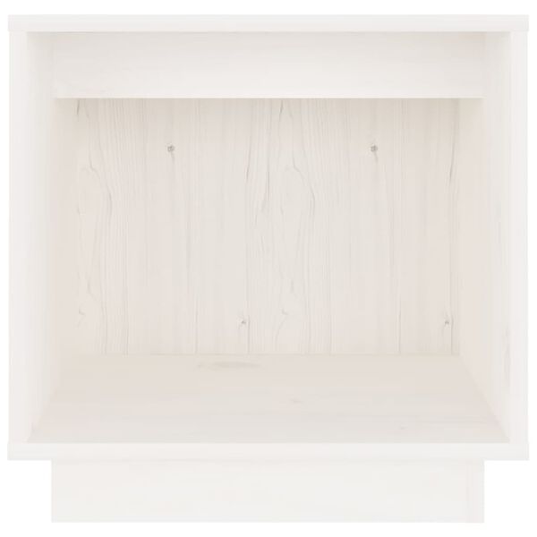 vidaXL Nachtkastje 40x30x40 cm massief grenenhout wit