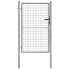 vidaXL Tuinpoort gegalvaniseerd staal 105x125 cm zilver