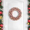 vidaXL Kerstbal Kransen 2 pcs Rose Gold 33 x 33 x 7 cm Polystyreen