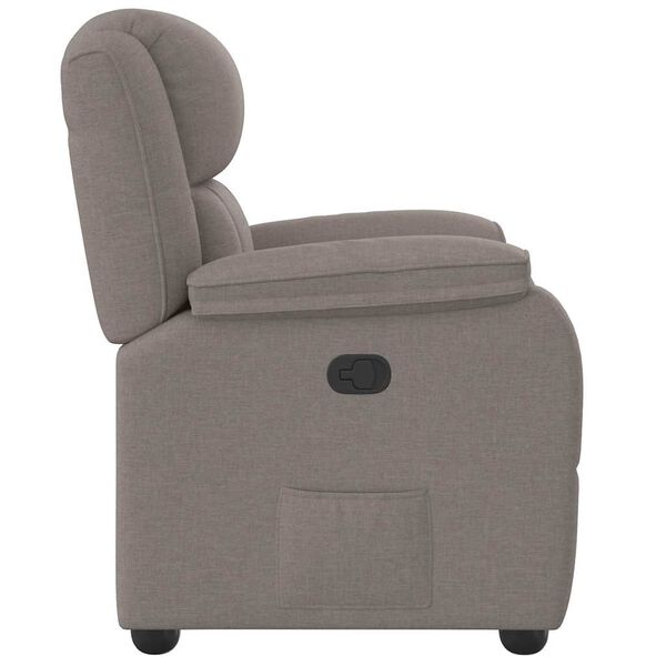 vidaXL Fauteuil verstelbaar stof taupe