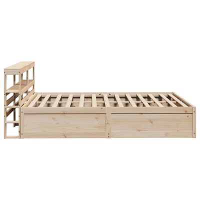 vidaXL Bedframe met hoofdbord massief grenenhout 150x200 cm