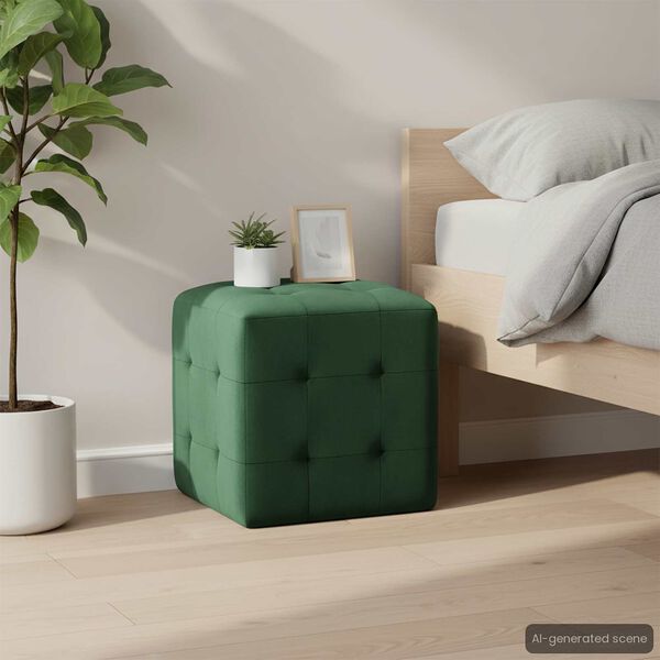 vidaXL Nachtkastjes 2 st 30x30x30 cm fluweel groen