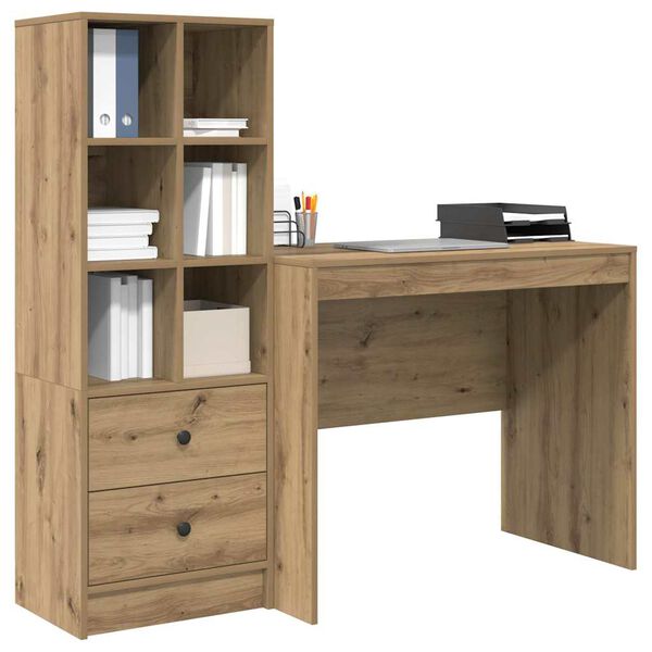 vidaXL Bureau met lade 2 pcs Artisan Eiken