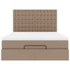 vidaXL Ottoman bed met matras en LED's 140x190cm kunstleer