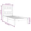 vidaXL Bedframe massief grenenhout 90x200 cm