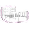 vidaXL Bedframe met hoofdbord massief grenenhout 140x200 cm