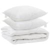 vidaXL All-season dekbed met kussen 3 pcs Wit Microvezel