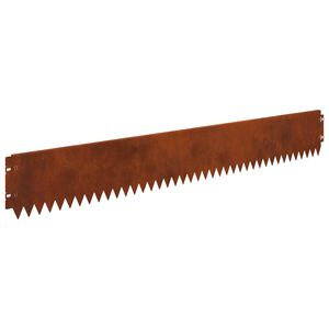 vidaXL Gazonrand 20 st 103 x 15 cm Staal Roestkleurig