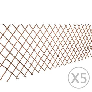 vidaXL Tuinlatwerk 5 st 180x90 cm wilg