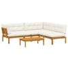 vidaXL 4 Stuk Garden Pallet Sofa Units Massief Acaciahout Naturel