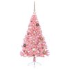 vidaXL Kunstmatig Voorverlicht Kerstboom met 150 LED Roze 120 cm PVC