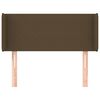 vidaXL Hoofdbord met randen 93x16x78/88 cm stof donkerbruin