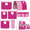vidaXL Stapelbed met gordijnen 80x200 cm grenenhout roze