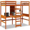 vidaXL Hoogslaper zonder matras massief grenenhout wasbruin 80x200 cm