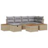 vidaXL Tuin Sofa Set met kussen 7 pcs Beige 55 x 62 x 69 cm Poly riet