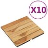 vidaXL Terrastegels 10 st 30x30 cm massief teakhout verticaal patroon