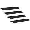 vidaXL Traplopers 4 st 100 x 25 x 2 cm Zwart Massief beukenhout