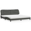 vidaXL Bed met matras "Hvar" stof donkergrijs 200x200 cm