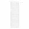 vidaXL Schuifdeur 93 x 232 cm Bewerkt hout Wit