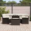 vidaXL Tuin Sofa Set met kussen met opslag 7 pcs Bruin Poly riet