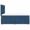 vidaXL Boxspring met matras stof blauw 160x200 cm
