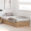vidaXL Opbergbedframe Artisan Eiken 70 x 190 cm Bewerkt hout