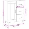 vidaXL Dressoir 69,5x34x90 cm bewerkt hout wit