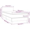 vidaXL Boxspring met matras en LED fluweel donkerblauw 90x200 cm