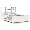 vidaXL Bed met boekenkast zonder matras massief hout wit 160x200 cm
