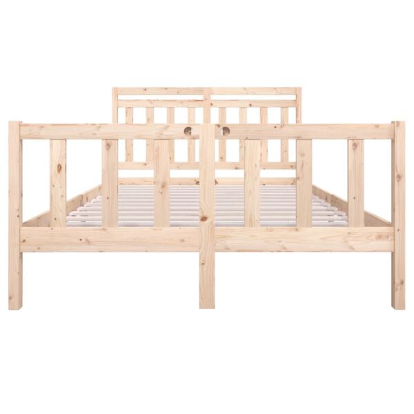 vidaXL Bedframe massief hout 140x190 cm