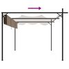 vidaXL Pergola met uitschuifbaar dak 295x292x230 taupe
