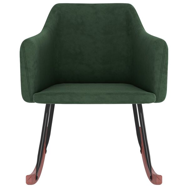 vidaXL Schommelstoel fluweel donkergroen